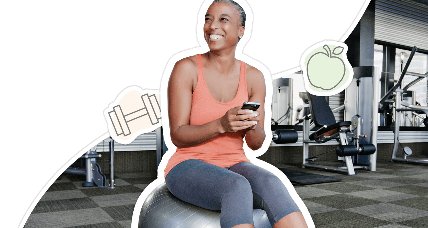Woman exercising at gym