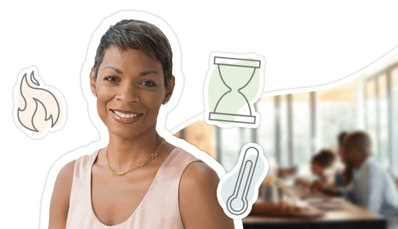 Woman Smiling in Cafe