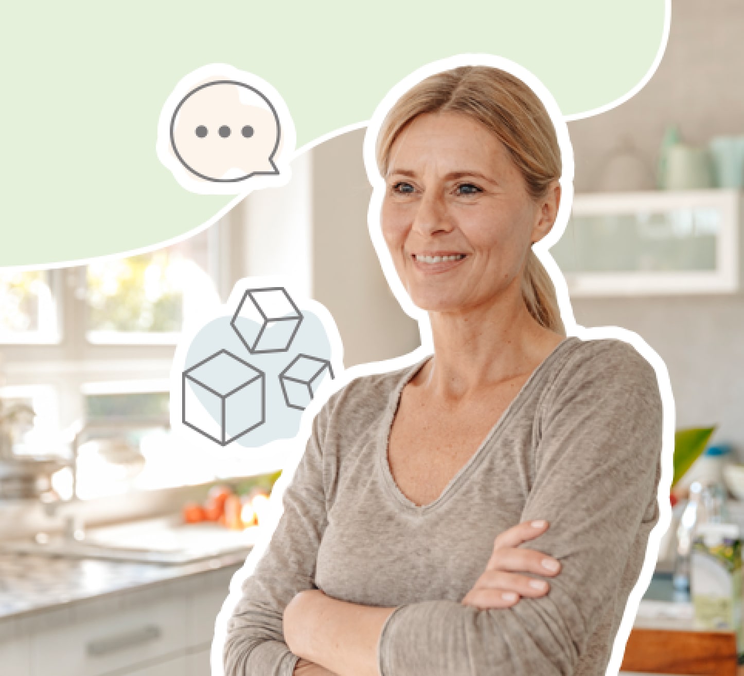 Woman coping with menopause